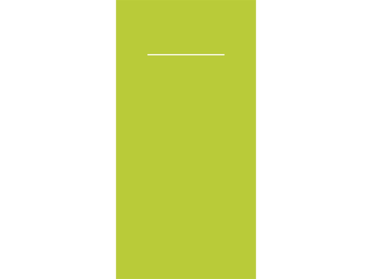 Bestecktasche kiwi, 40 x 40 cm, 1/8, 4 x 75 Stück Bestecktasche kiwi, 40 x 40 cm, 1/8, 4 x 75 Stück