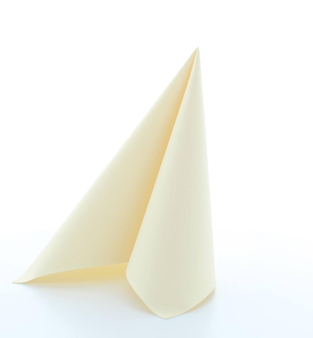 Servietten Airlaid, 40 x 40 cm, 1/4 Falz, creme