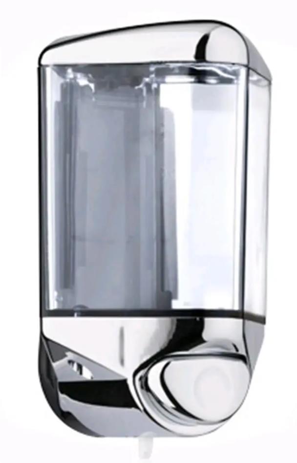 Flüssigseifen-Spender Kunststoff 0.55 lt chrom/transparent, 185 x 95 x 115 mm