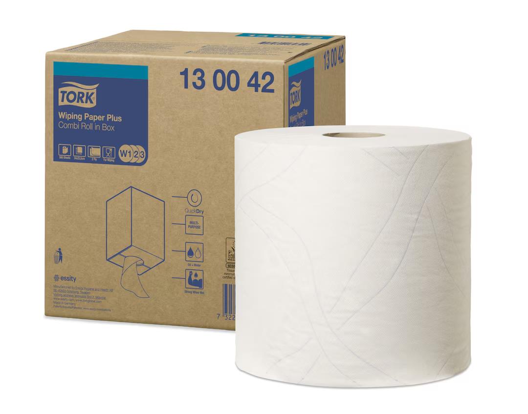 Putztuchrollen Tork Advanced 420 Performance, Hybrid hochweiss, 2-lagig