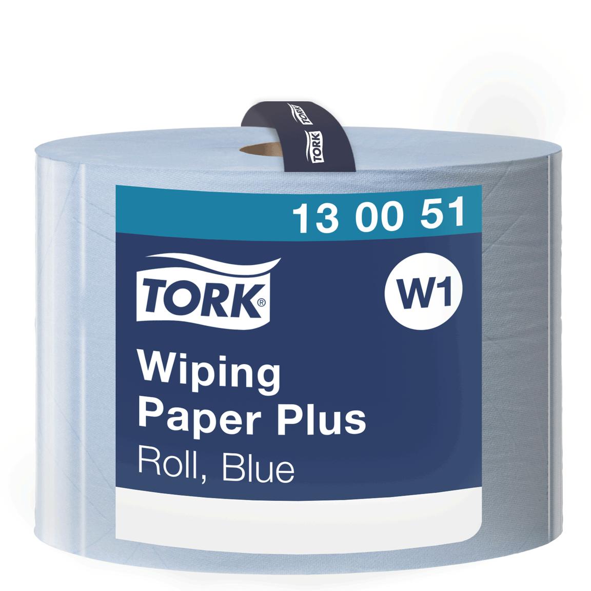Putztuchrollen Tork Advanced, W1-System, blau, 2-lagig, 1500 Blatt, geprägt
