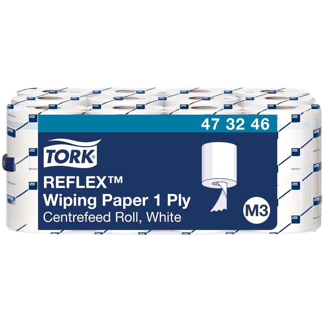 Putztuchrollen Tork Relflex TM, Mini weiss, 1-lagig, 19.8 cm x 120.1 lfm,