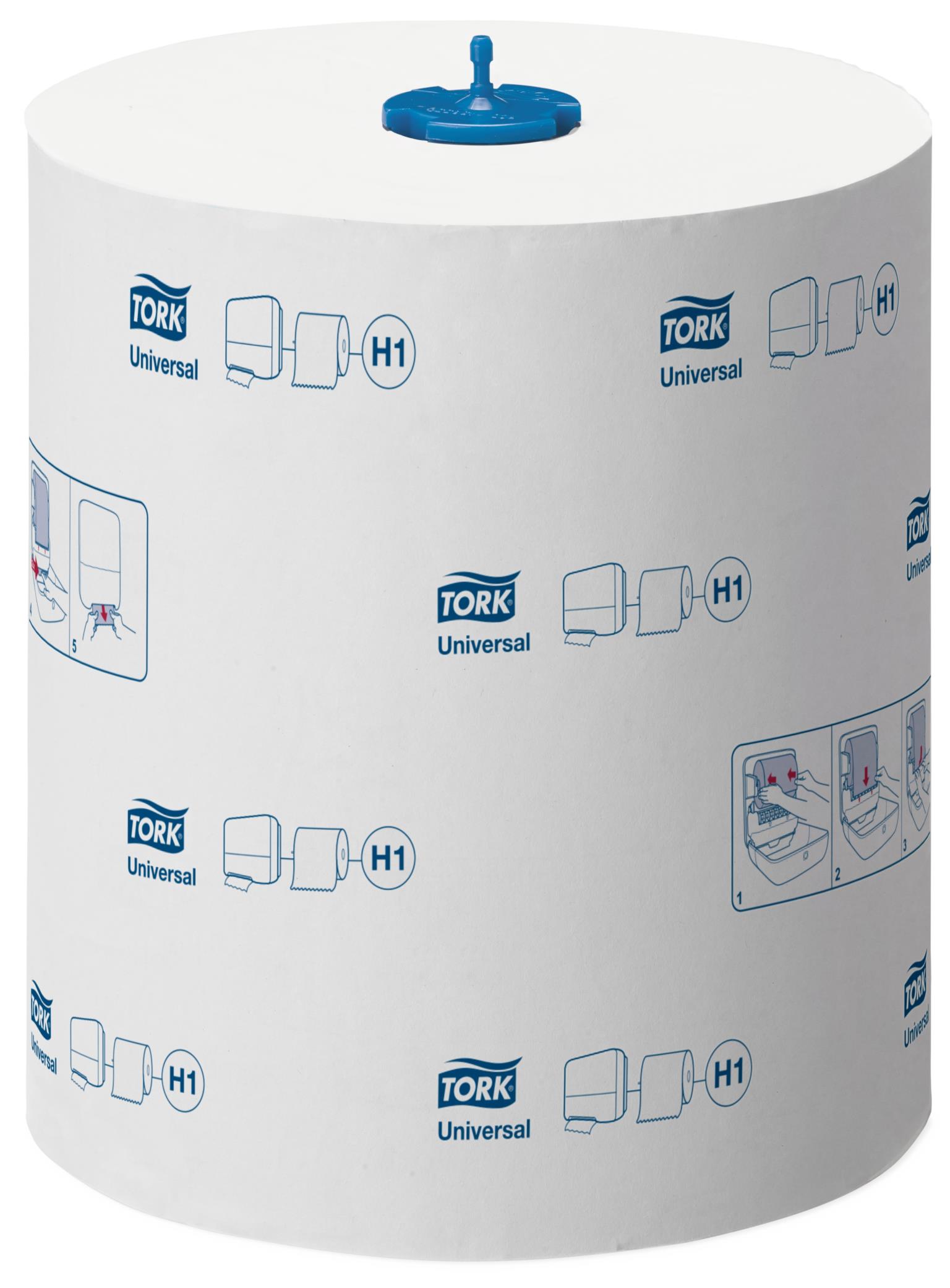 Rollenhandtücher Tork Universal, TAD weiss, 1-lagig, 280 lfm, 1'143 Coupons Rollenhandtücher Tork Universal, TAD weiss, 1-lagig, 280 lfm, 1'143 Coupons