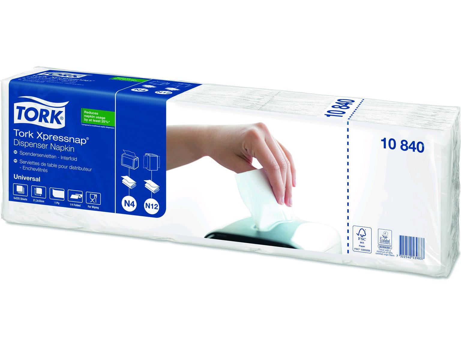 Spenderservietten 1-lagig Tissue, 21.6 x 33 cm Spenderservietten 1-lagig Tissue, 21.6 x 33 cm