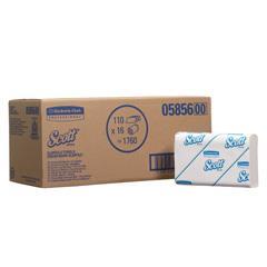 Falthandtücher SCOTT® Slimfold, 1-lagig Airflex, weiss, Interfold, 29.5 x 19 cm