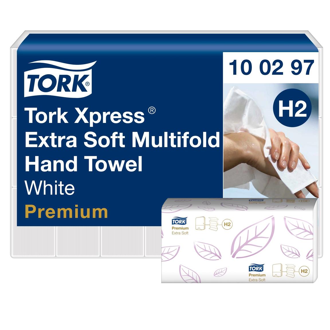 Falthandtücher Tork Premium Interfold (H2) TAD hochweiss, 2-lagig, 21 x 34 cm,
