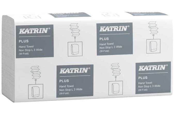 Falthandtücher Katrin Plus NonStop L3, hochweiss, 3-lagig, 24 x 32 cm,