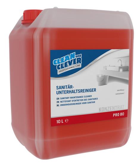 CLEAN AND CLEVER Sanitärreiniger PRO 80 pH10.5, gebrauchsfertig