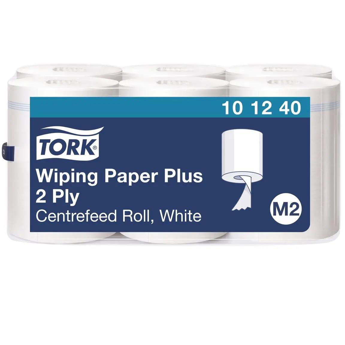 Putztuchrollen Tork Advanced 420, Tissue hochweiss, 2-lagig, 450 Blatt, 21x35 cm,