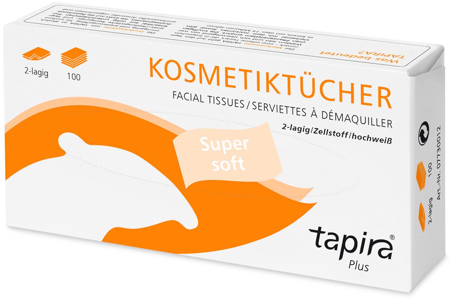 Kosmetiktücher TAPIRA weiss 2-lagig aus Zellstoff Kosmetiktücher TAPIRA weiss 2-lagig aus Zellstoff