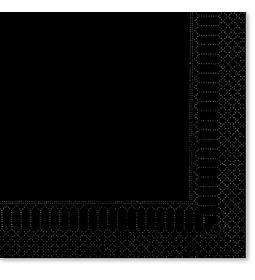Servietten 2-lagig, 25 x 25 cm, 1/4 Falz schwarz Servietten 2-lagig, 25 x 25 cm, 1/4 Falz schwarz