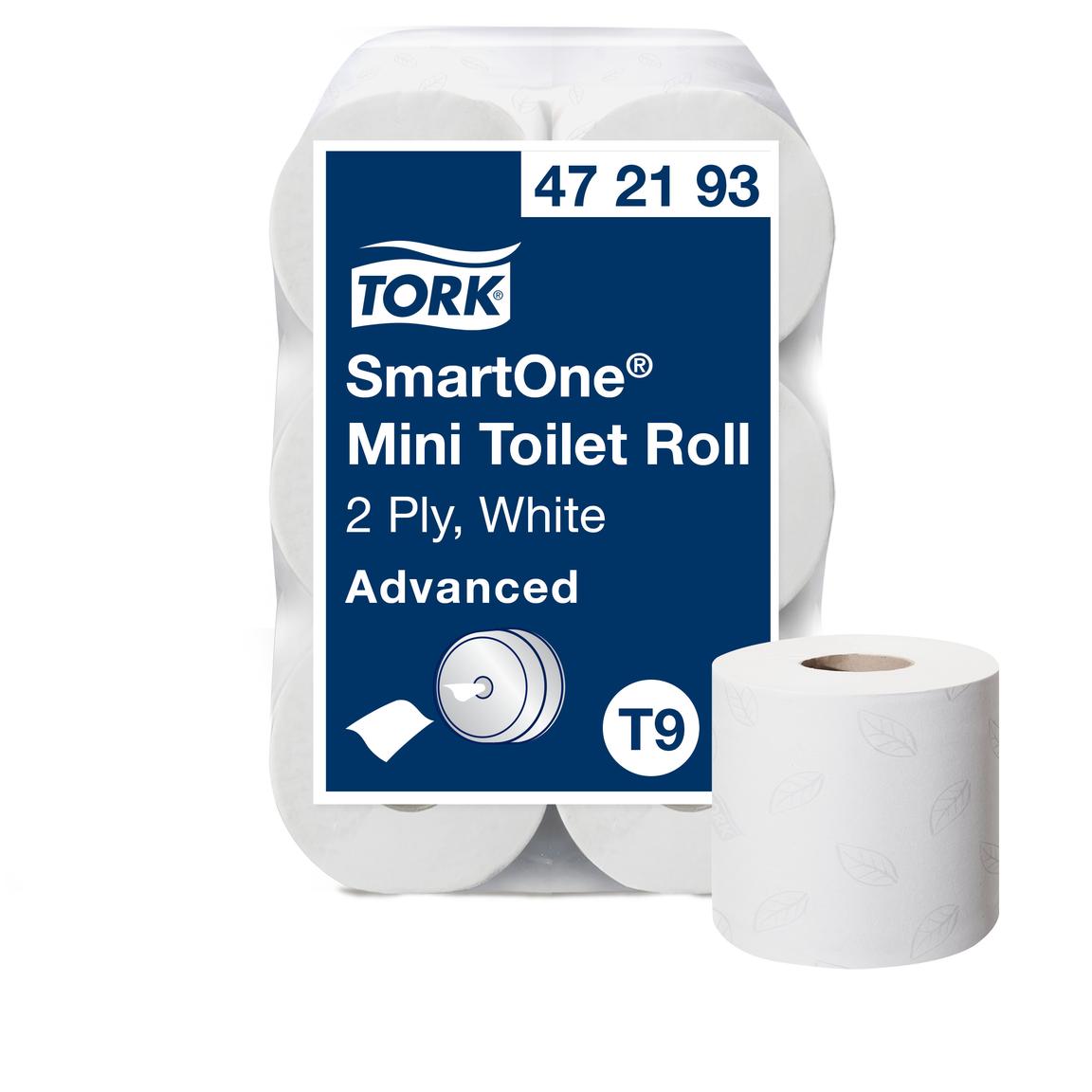 WC-Papier Tork Mini Smart One, Tissue  (T9), 2-lagig, 13.4 x 14.9cm,