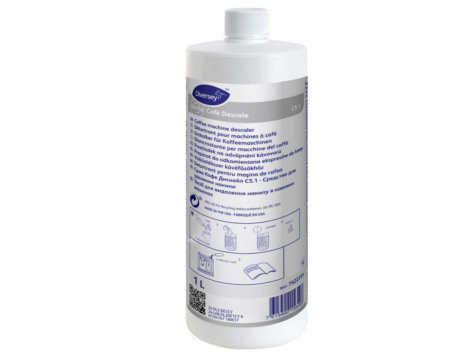Suma Café Descale C5.1 Kaffeemaschinenentkalker, 4 x 1 Liter