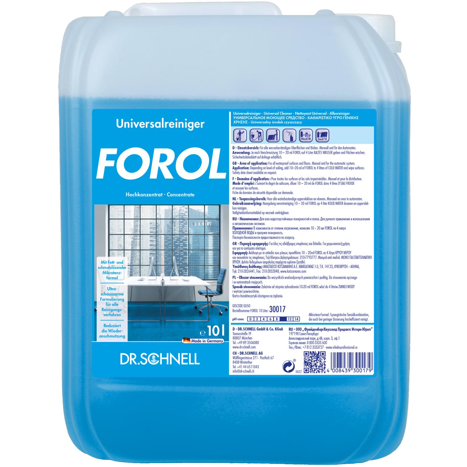 FOROL, Universalreiniger mit starker Wirkung, für alle wasser-