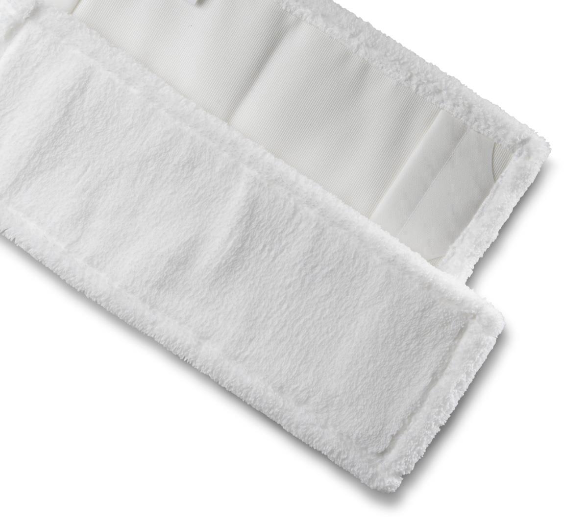 Microfasermop Premium Recycling 50 cm weiss, Langflor, Mikroplüsch
