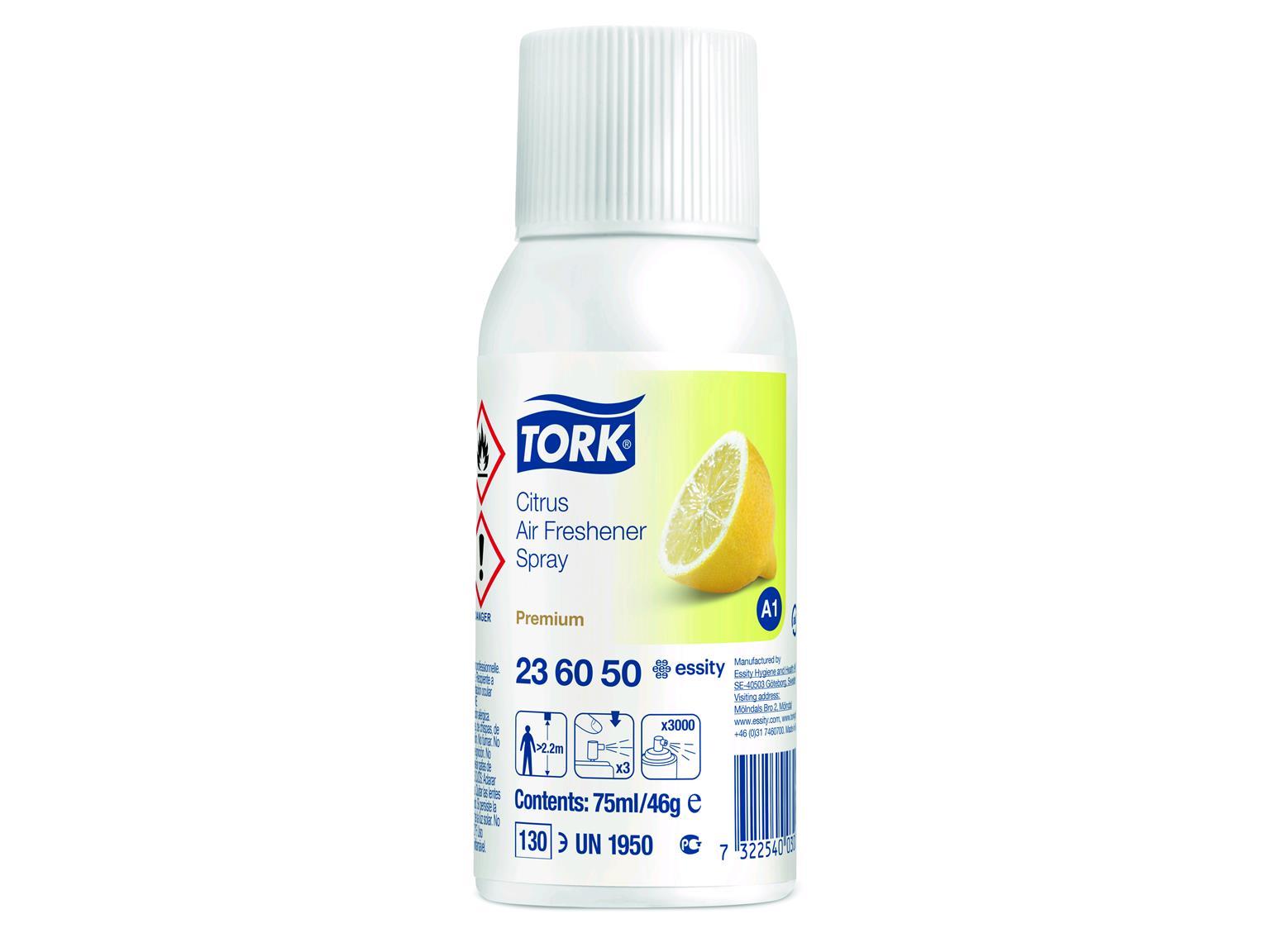 Duftpatronen Tork A1 Premium 75 ml Zitrus, Aerosol für Duftspender Duftpatronen Tork A1 Premium 75 ml Zitrus, Aerosol für Duftspender