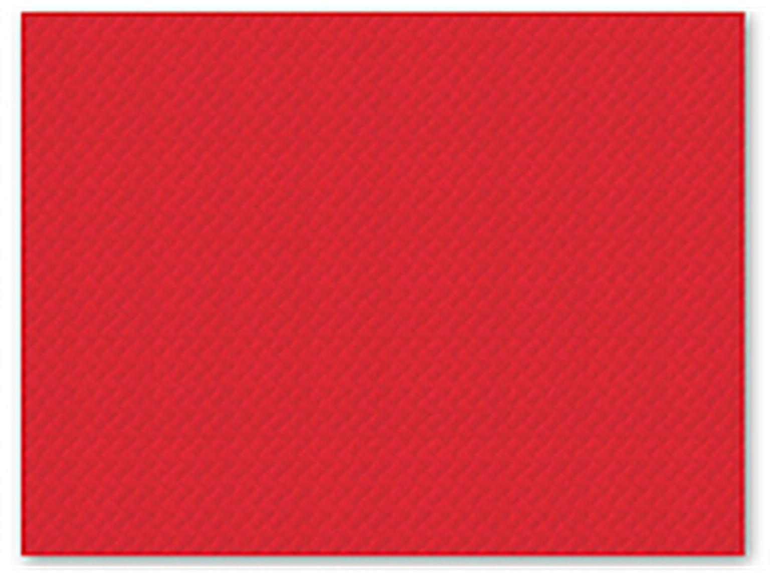 Tischset 1-lagig, 30 x 40 cm, rot geprägt, gerader Rand Tischset 1-lagig, 30 x 40 cm, rot geprägt, gerader Rand