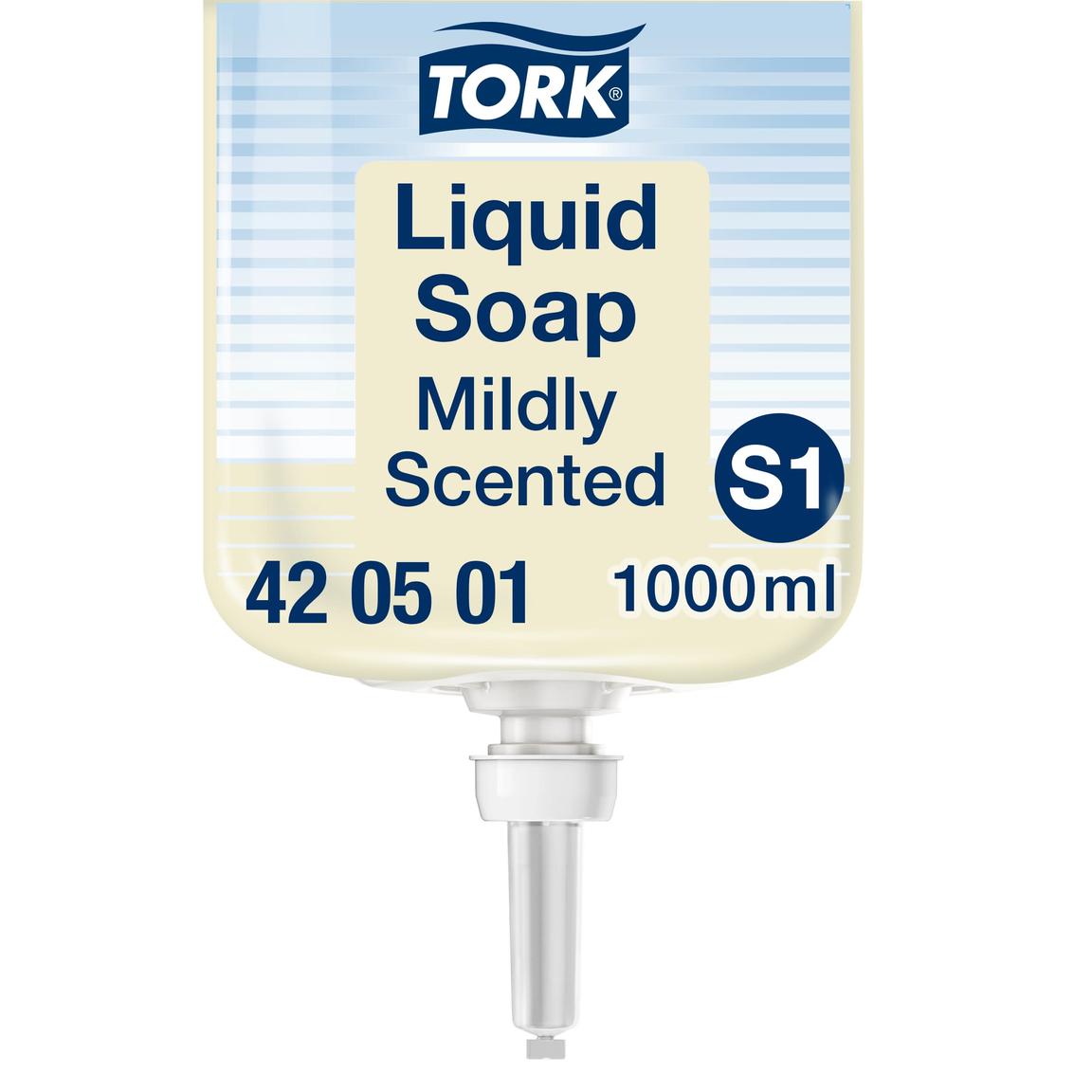Flüssigseife Tork Premium Mild (S1) 1 Liter Flasche, perlmuttfarben, leicht