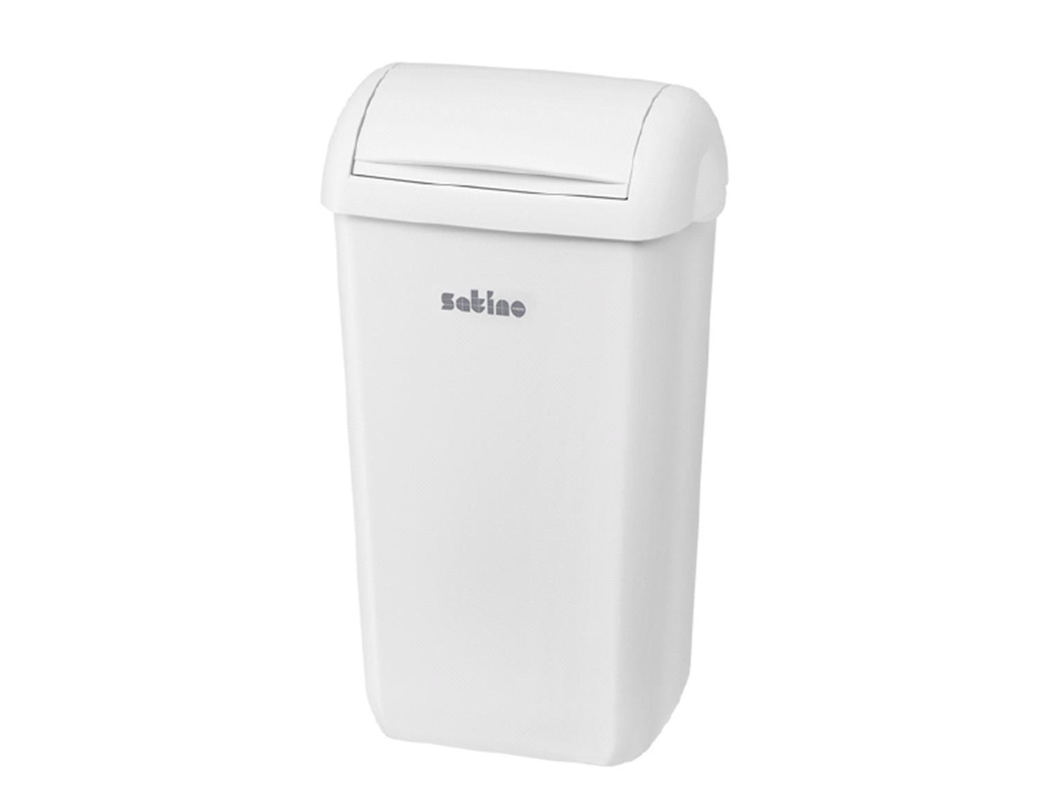 Satino Hygiene Abfalleimer, 23 Liter, H590 x B335 x T225mm, weiss Satino Hygiene Abfalleimer, 23 Liter, H590 x B335 x T225mm, weiss