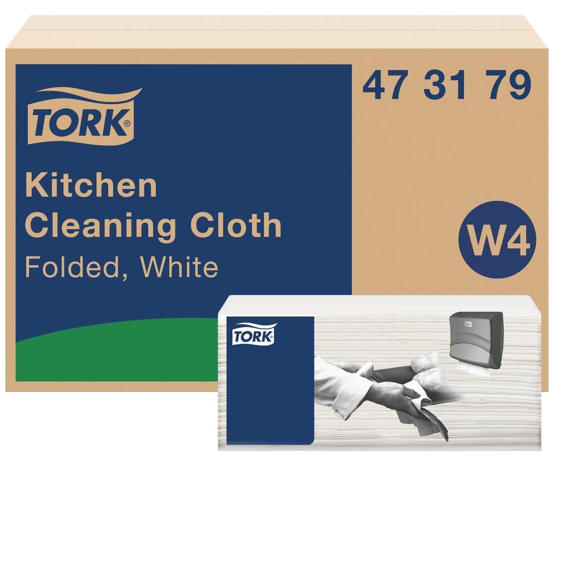 Putztücher Tork Küchen , Vliesstoff weiss, 1-lagig, 35.5 x 41.5 cm, gefaltet