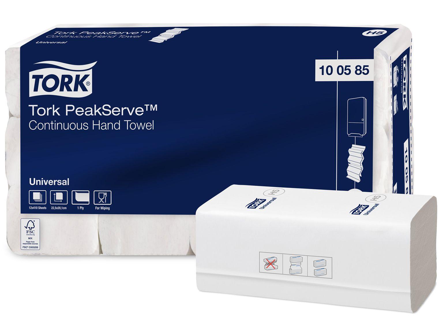 Tork PeakServe H5, Endlos-Handtücher, 20.1 x 22.5 cm, 1-lagig Tissue,Universal Tork PeakServe H5, Endlos-Handtücher, 20.1 x 22.5 cm, 1-lagig Tissue,Universal