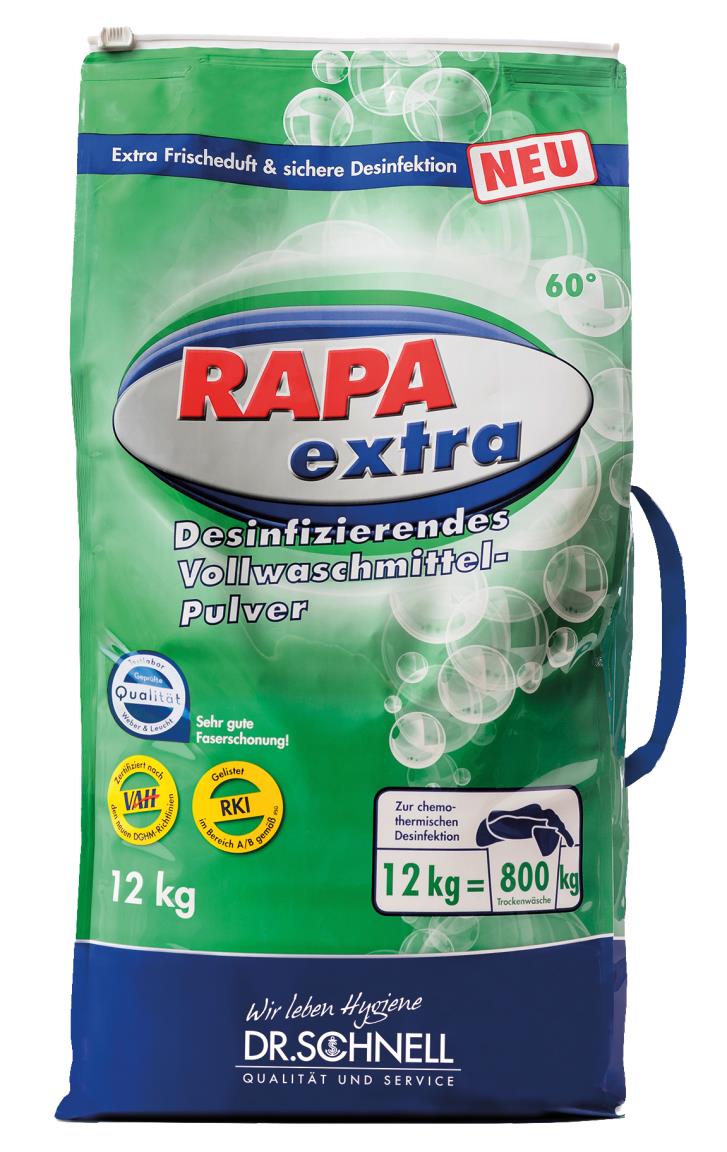 Rapa Extra, phosphatfreies,desinfizieren Pulvervollwaschmittel, 12 kg