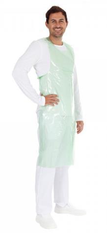 LDPE-Schürzen, 125 x 70 cm, grün wasserabweisend, elastisch, 35 my LDPE-Schürzen, 125 x 70 cm, grün wasserabweisend, elastisch, 35 my