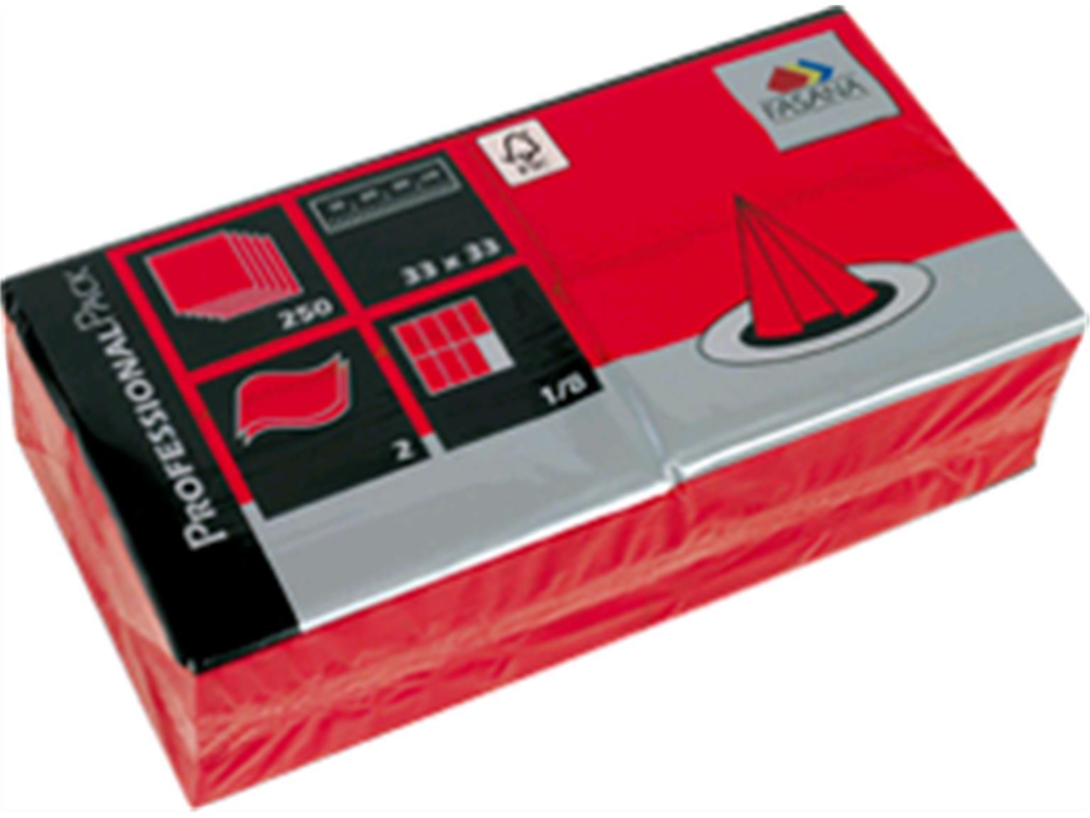 Servietten Fasana 2-lagig, 33 x 33 cm 1/8 Kopffalz, rot (205) Servietten Fasana 2-lagig, 33 x 33 cm 1/8 Kopffalz, rot (205)