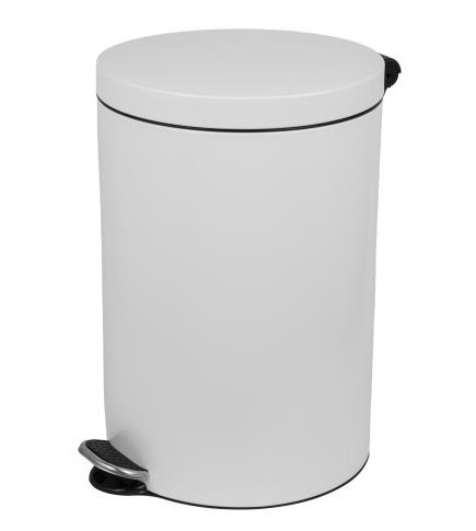 Tretabfalleimer 20 Liter, weiss Soft Close, H: 43.5cm, Ø 29 cm