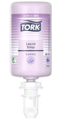 Luxuriöse Flüssigseife, Tork Premium (S4), 1000 ml, zartlila, parfümiert Luxuriöse Flüssigseife, Tork Premium (S4), 1000 ml, zartlila, parfümiert