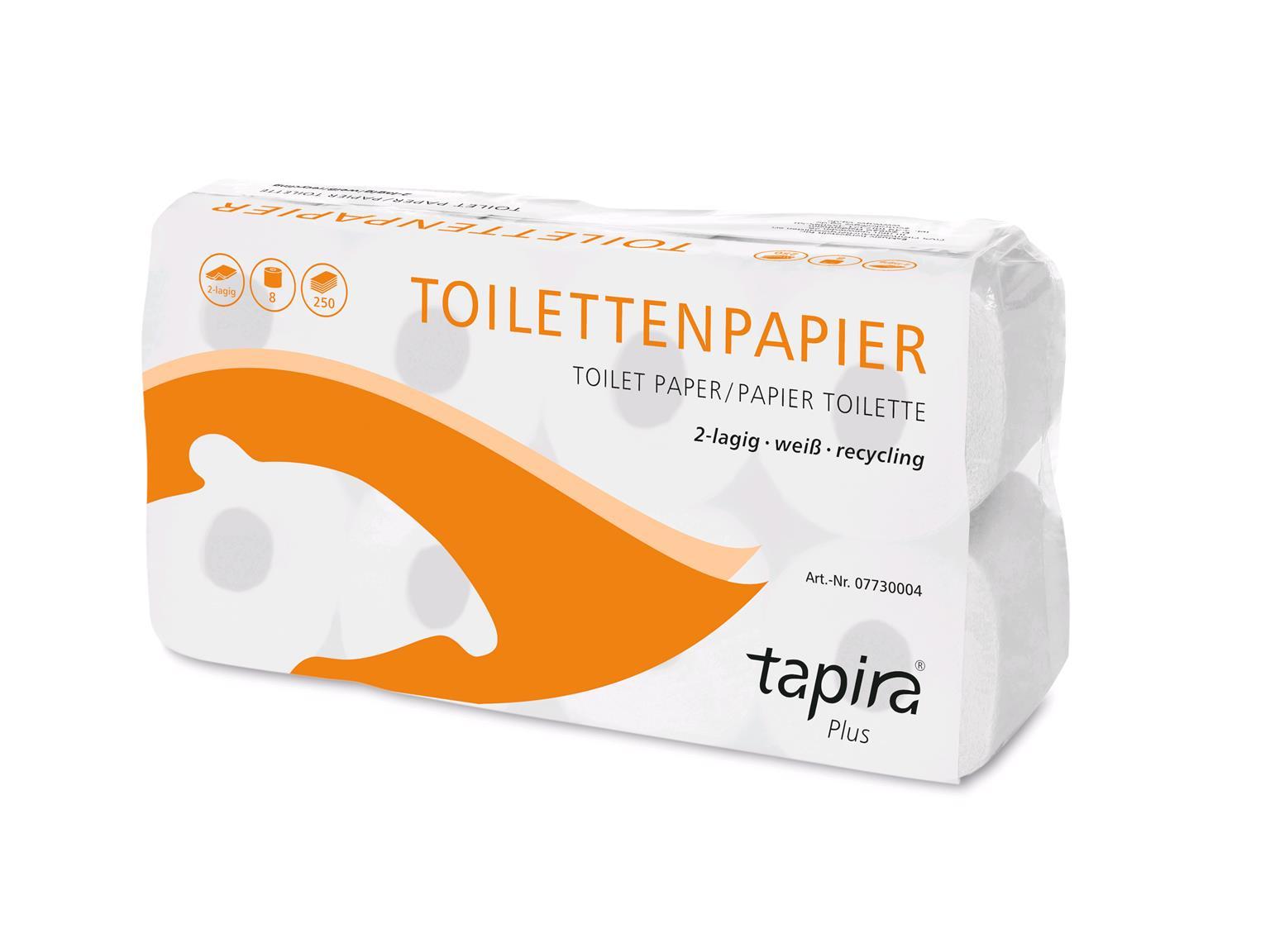 WC-Papier 2-lagig TAPIRA Plus, 1 x 64 Rollen WC-Papier 2-lagig TAPIRA Plus, 1 x 64 Rollen