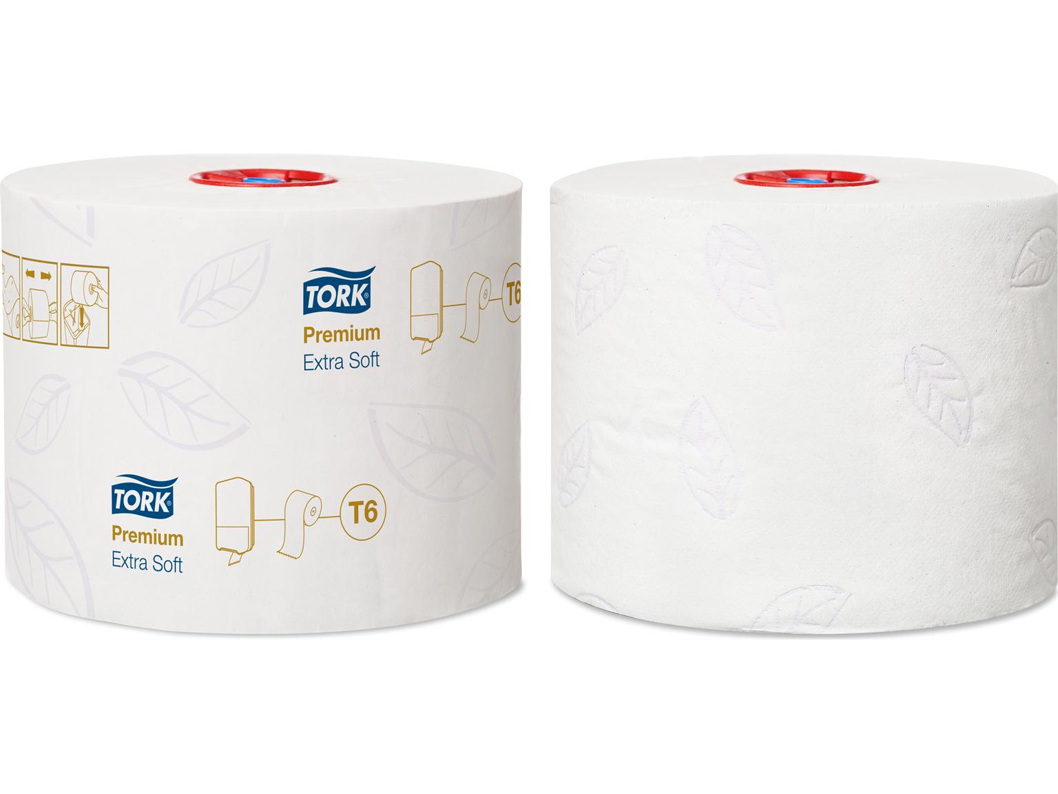 WC-Papier Tork Compact, Tissue hochweiss (T6), 3-lagig, 9.9 cm x 70 lfm, unperf. WC-Papier Tork Compact, Tissue hochweiss (T6), 3-lagig, 9.9 cm x 70 lfm, unperf.