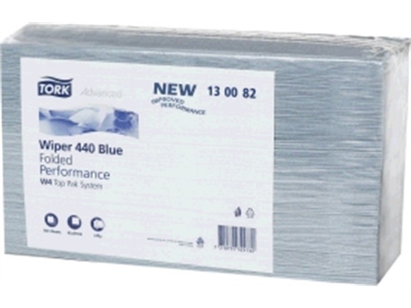 Putztücher Tork Advanced 440, TAD blau, 3-lagig, 38.5 x 32.5 cm, Einzeltücher