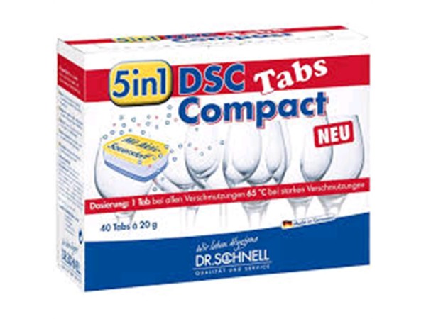 DSC Compact Tabs "5 in 1" für die Geschirrspülmaschine (Haushalt).