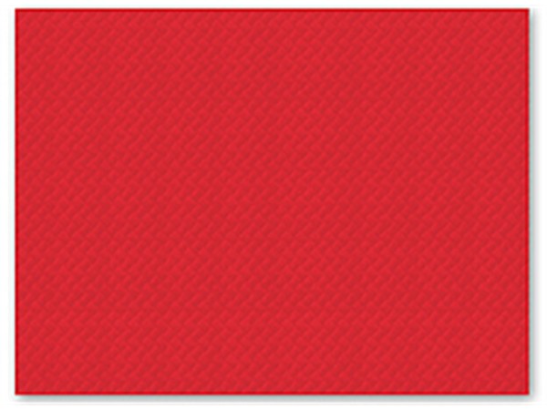 Tischset 1-lagig, 30 x 40 cm, rot geprägt, gerader Rand