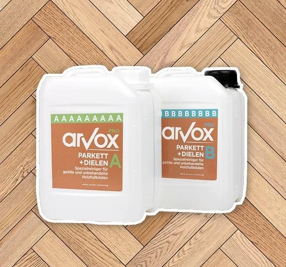 Spezialreiniger Arvox Pro Parkett+Dielen 2-Komponenten-Reiniger (2 x 2.5 LIter)