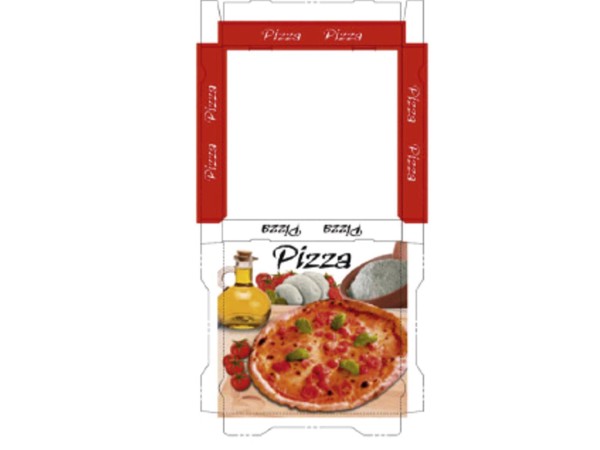 Pizzakarton 26 x 26 x 3 cm Qualität Kraft 1209, Neutraldruck