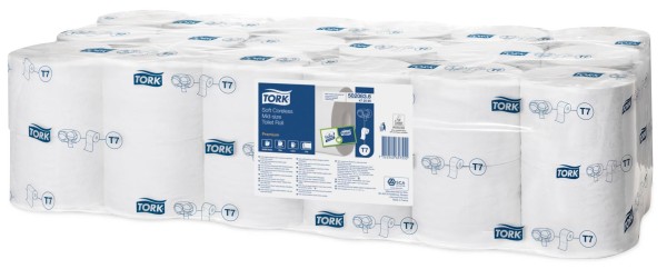 WC-Papier Tork Midi, Tissue, weiss (T7) 2-lagig, 800 Coupons (12.5 x 9.3 cm)