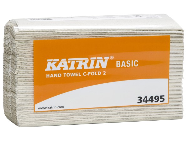 Falthandtücher Katrin Basic C-Falz, 100% Recycling, 2-lagig, 33 x 24 cm,